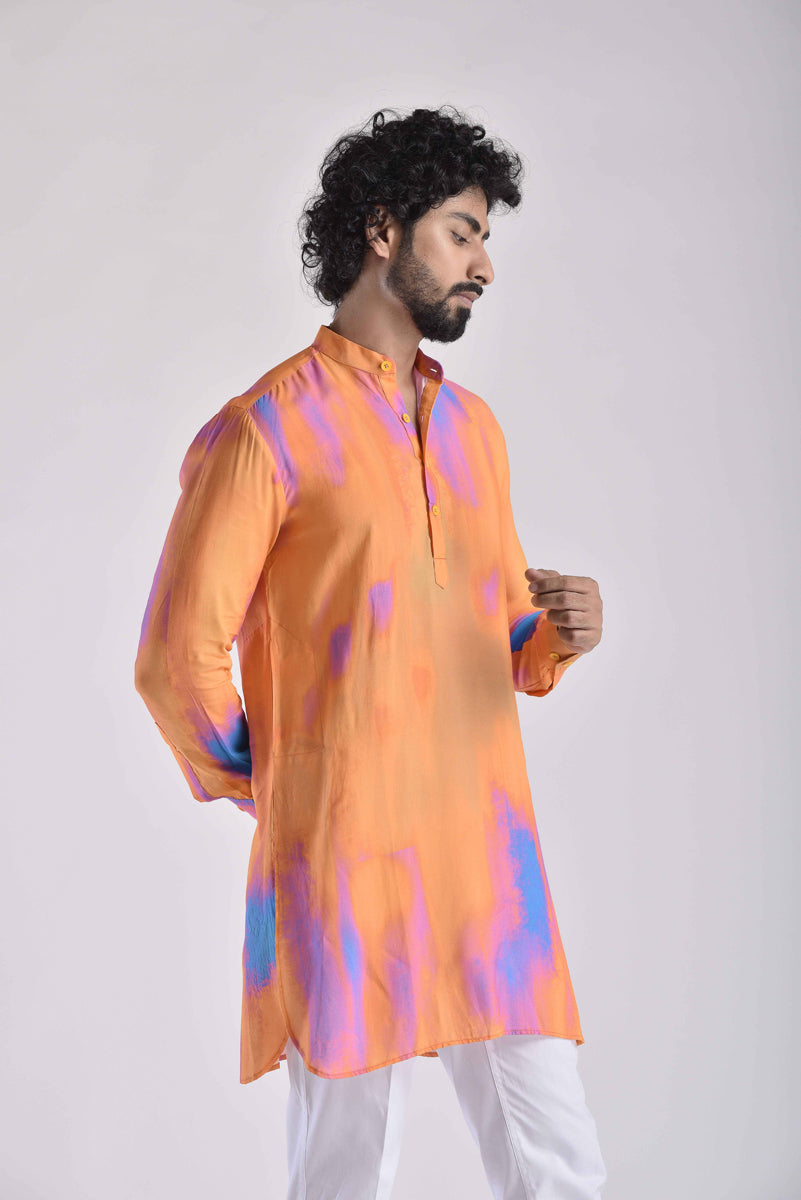 Ombre Orange Ganganagery Kurta