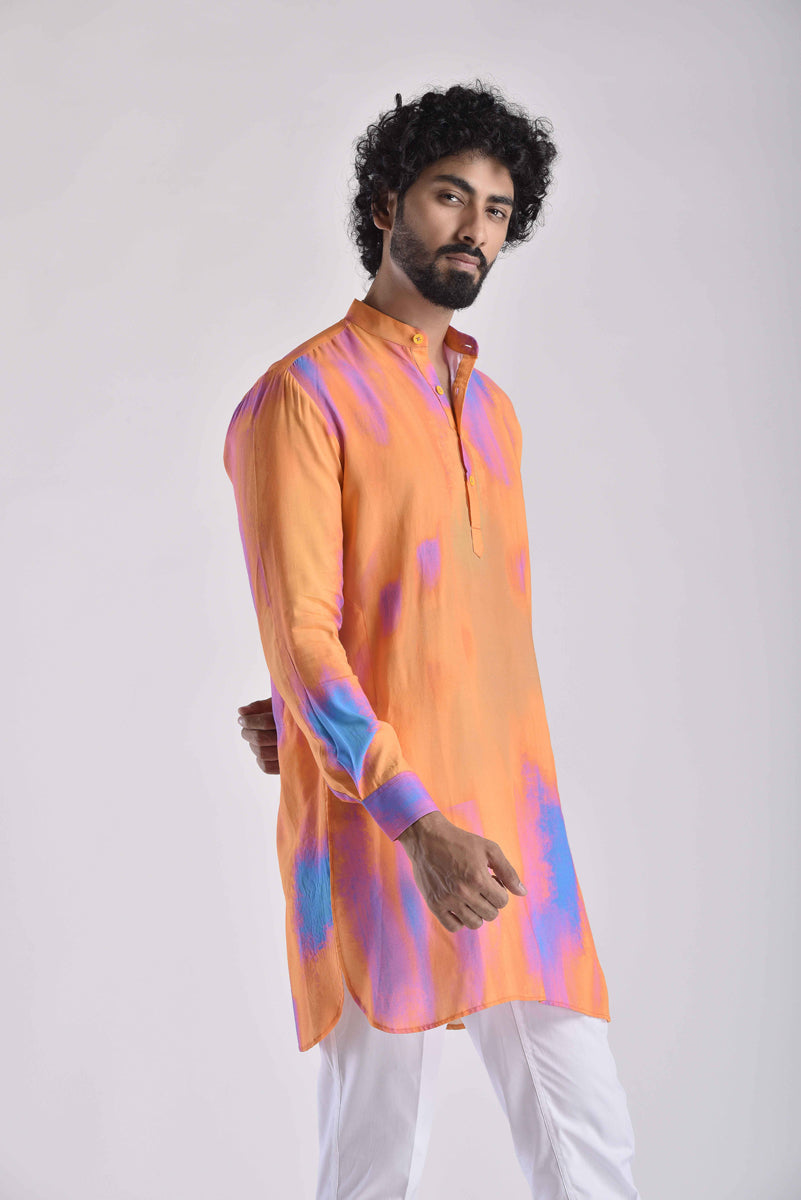 Ombre Orange Ganganagery Kurta