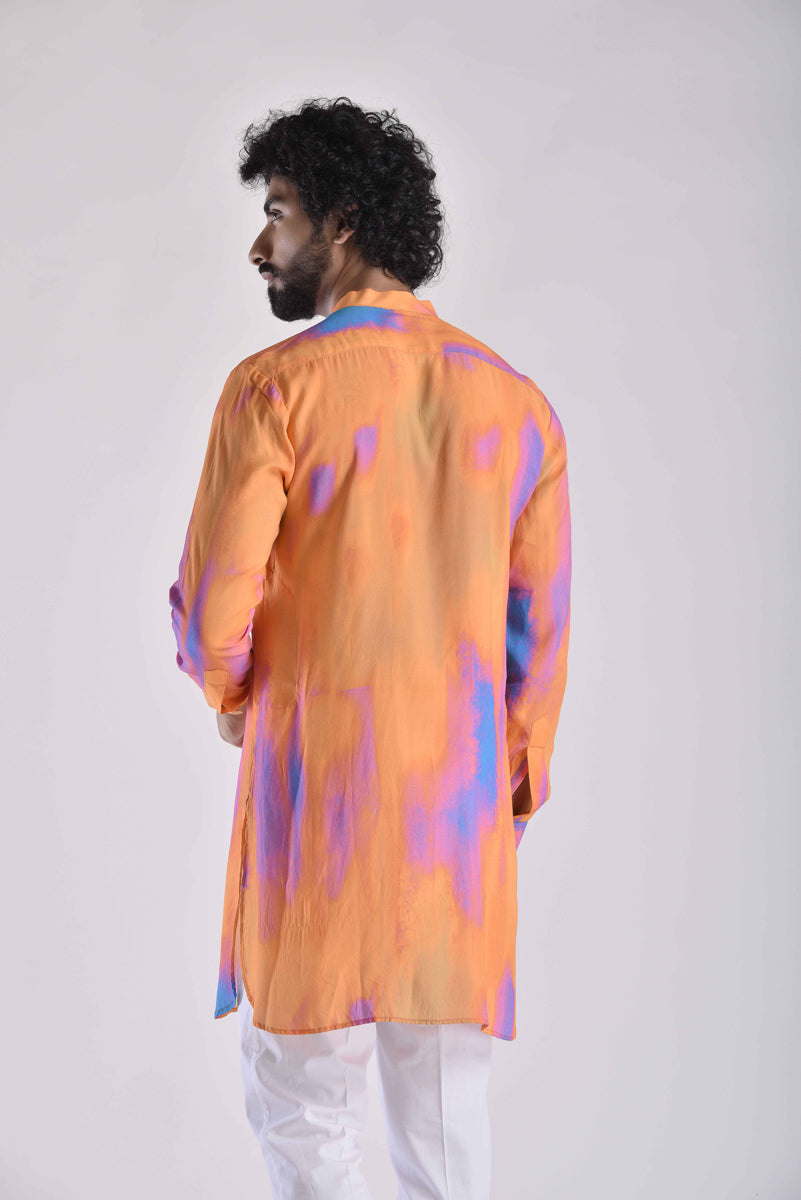 Ombre Orange Ganganagery Kurta