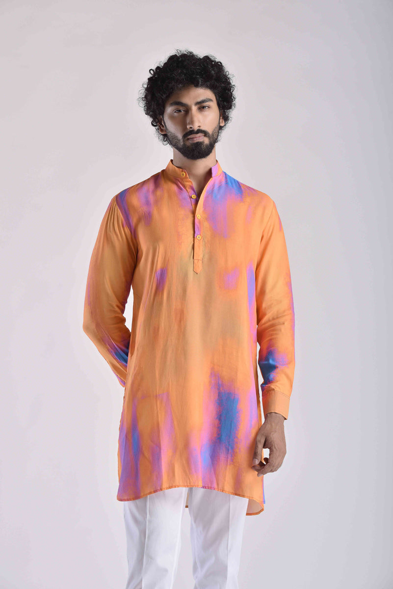 Ombre Orange Ganganagery Kurta