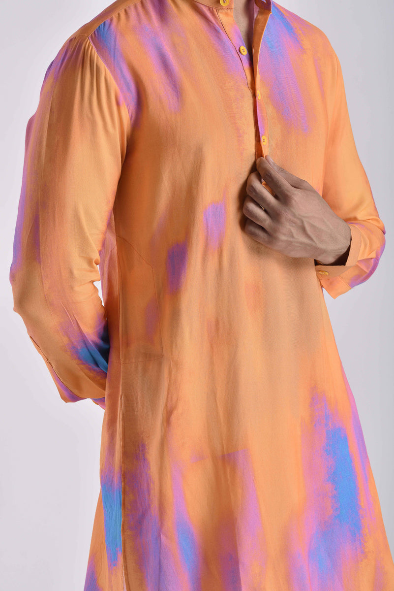 Ombre Orange Ganganagery Kurta